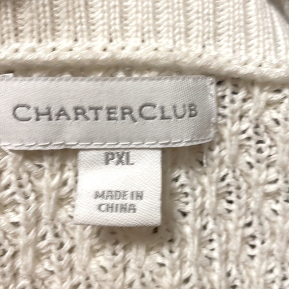 𝅺charter Club sweater, size PXL, slightly cropped, mixed textures, soft, cozy - Picture 8 of 8